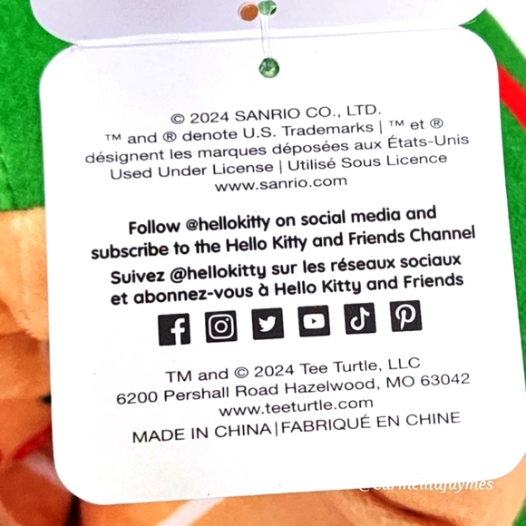 🎄 KUROMI 🫚 Gingerbread Reversible Plushies Sanrio Christmas 2024 TeeTurtle NWT - Picture 8 of 8